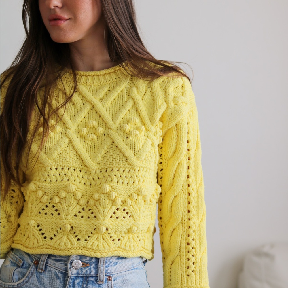 Zara Yellow Knit Sweater